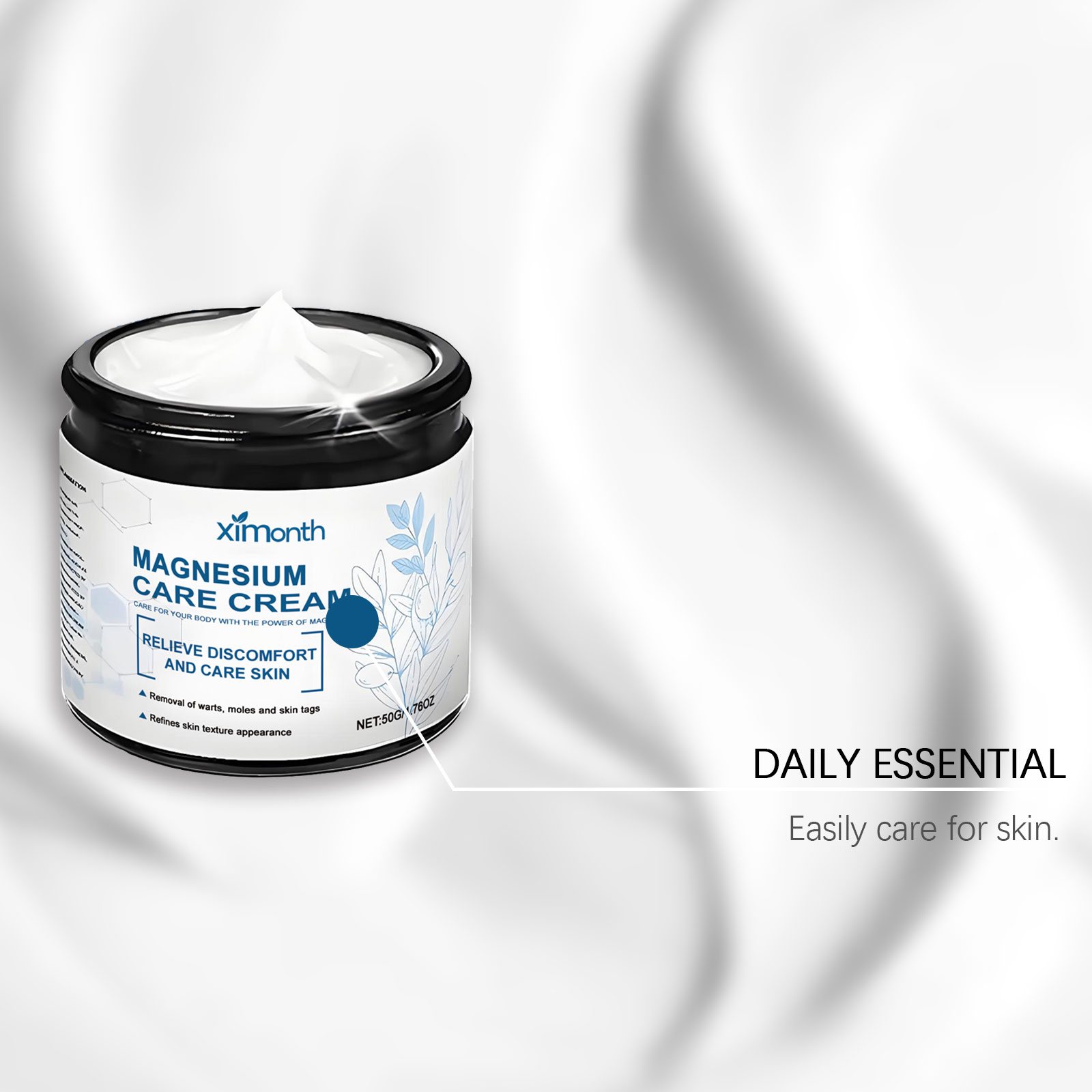 Magnesium Cream Moisturizing Nourishing Delicate Smooth Gentle Care For Body Skin