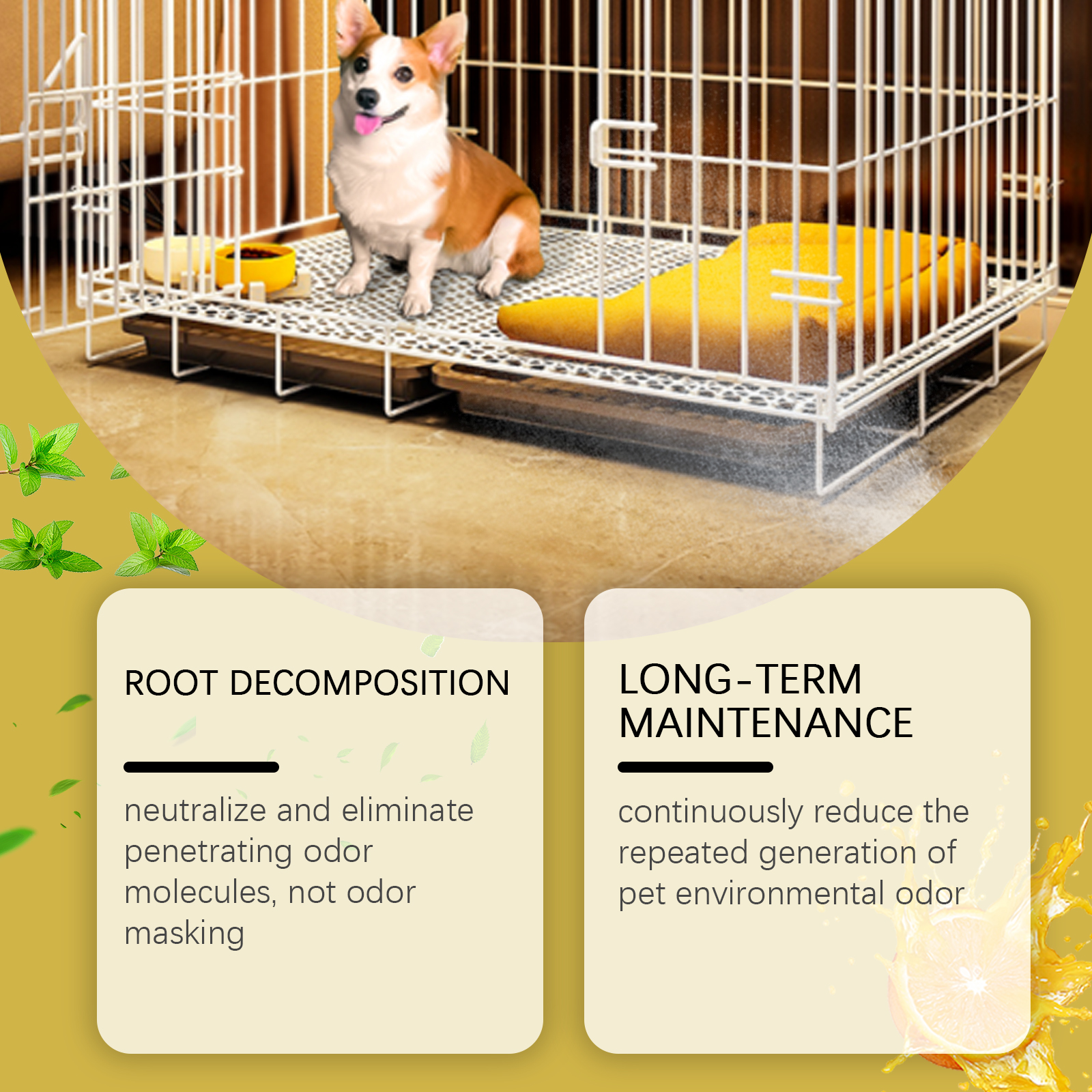 Kennel Deodorizer Household Pet Cage Dog Bed Cat Bed Odor Clean Fresh Air Purifying Agent