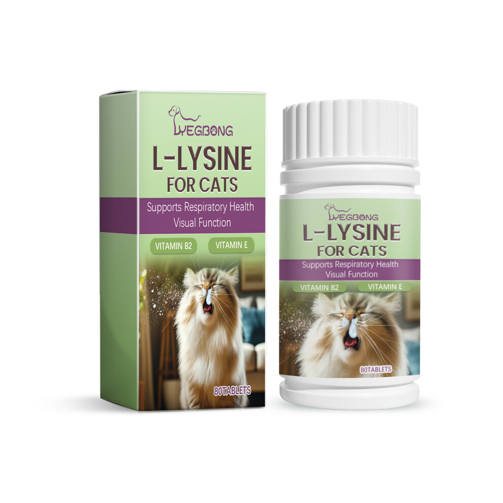 Cat L Lysine Tablets Respiratory Immune Support with Vitamin B2
