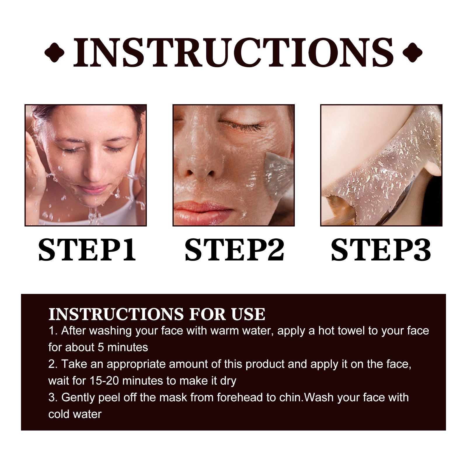 Black Tea Peel Off Mask Pore Refining Brightening Moisturizing For Daily Face Care