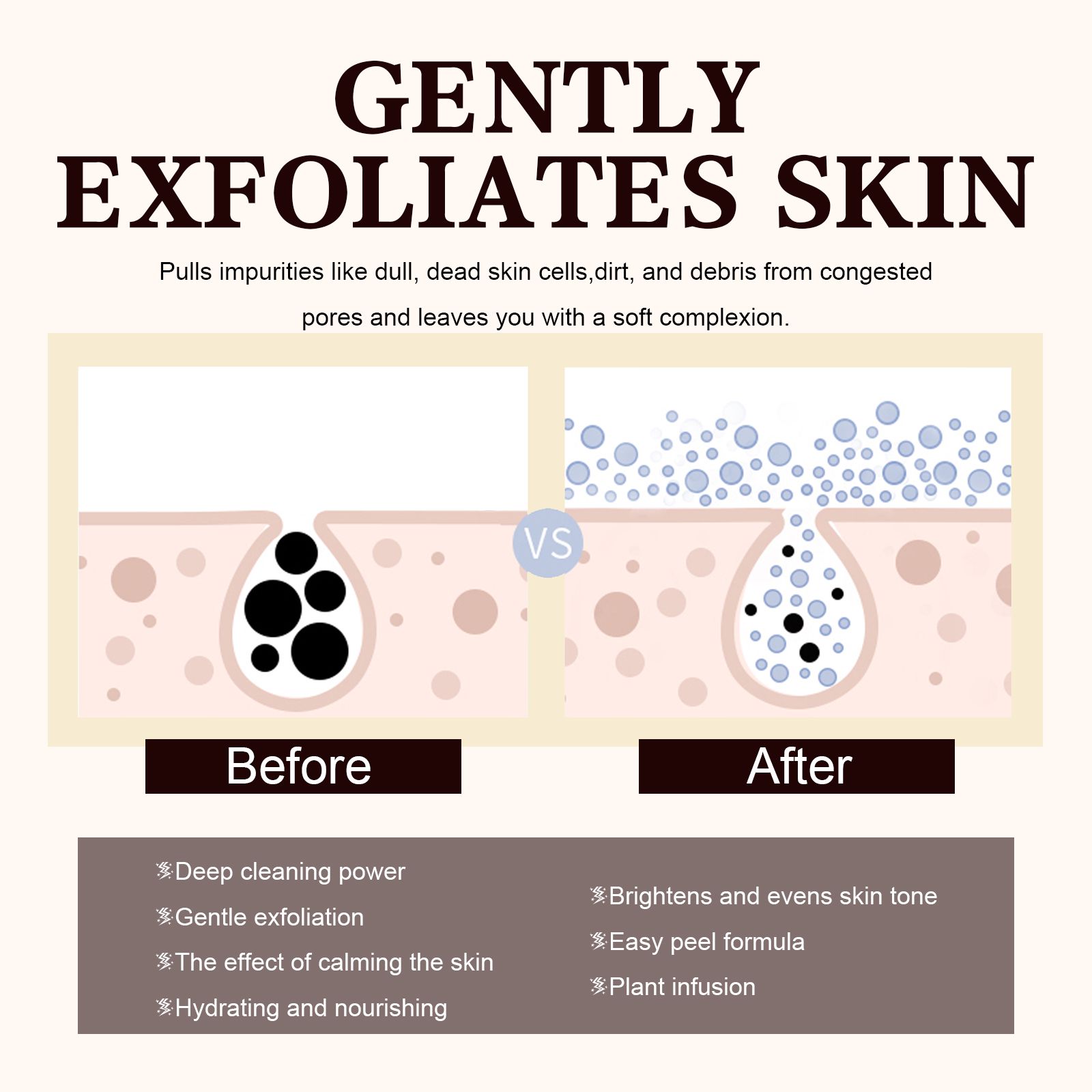 Black Tea Peel Off Mask Pore Refining Brightening Moisturizing For Daily Face Care