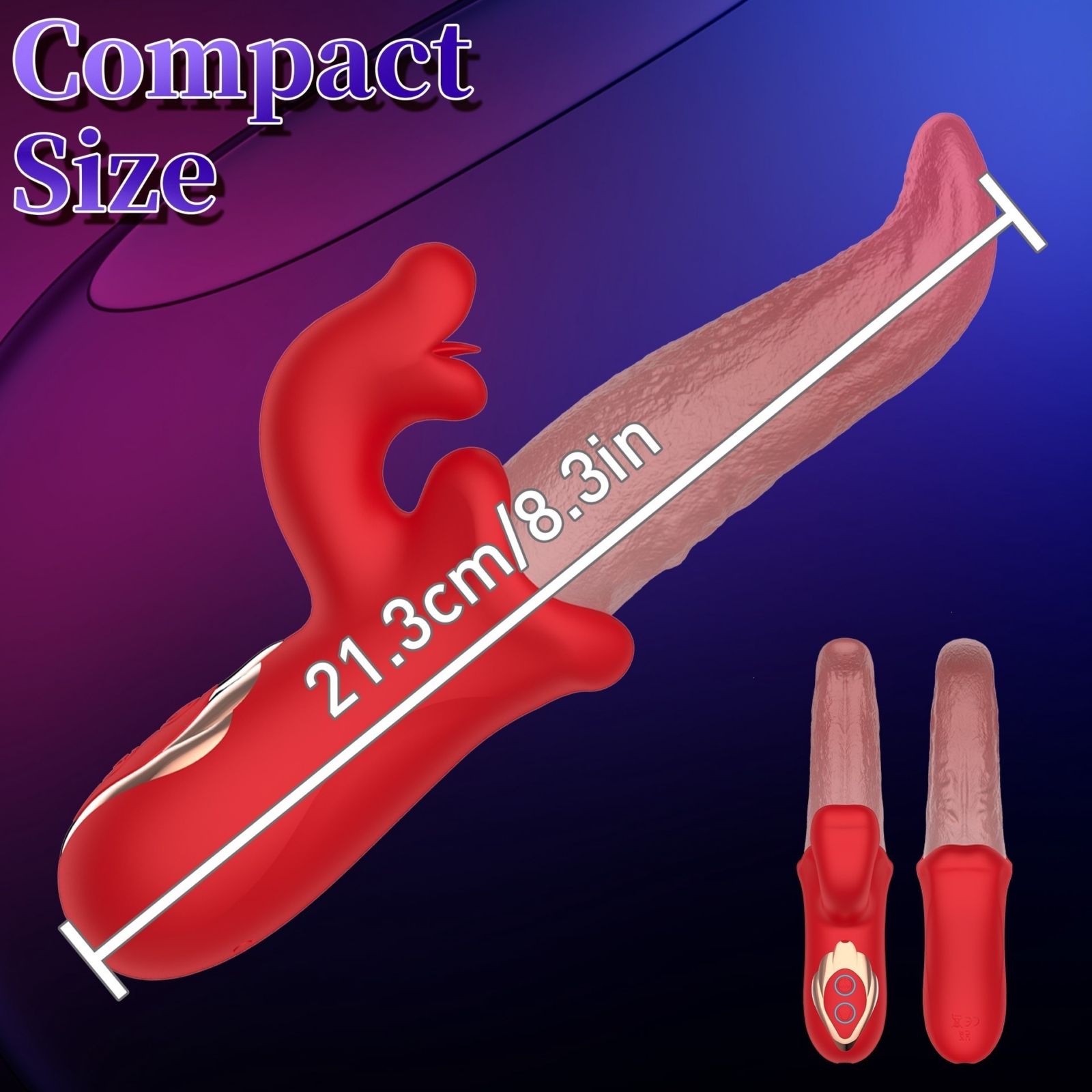 Vibrating Wand Dildo Vibrators for Women Adult Sex Toy Masturbator Clitoral Stimulator 3 In 1 Vibrating Tongue Massage Wand