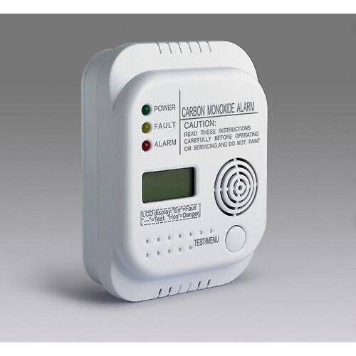 Carbon Monoxide Detector Battery Powered Gas Detector With Display And Temperature Gauge 