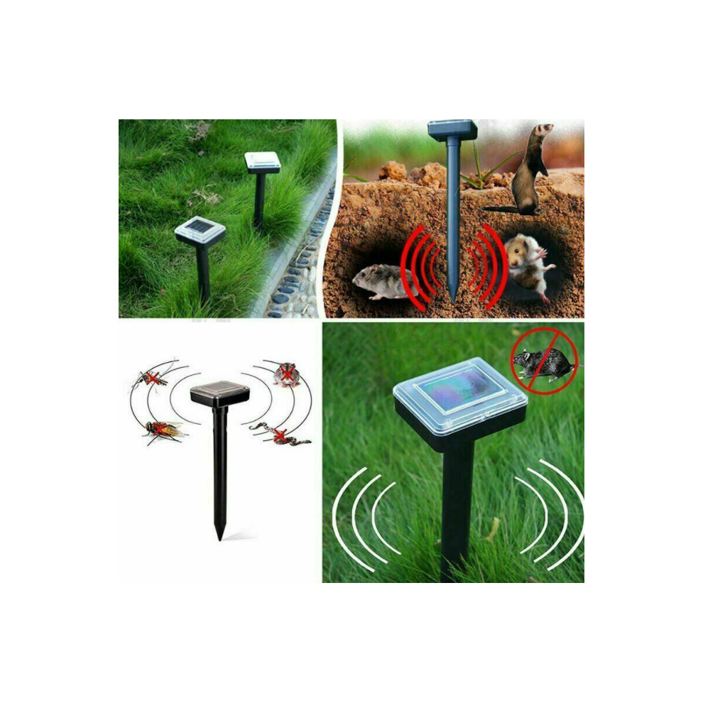 2X Solar Power Ultrasonic Pest Animal Repeller Pet Scarer Control