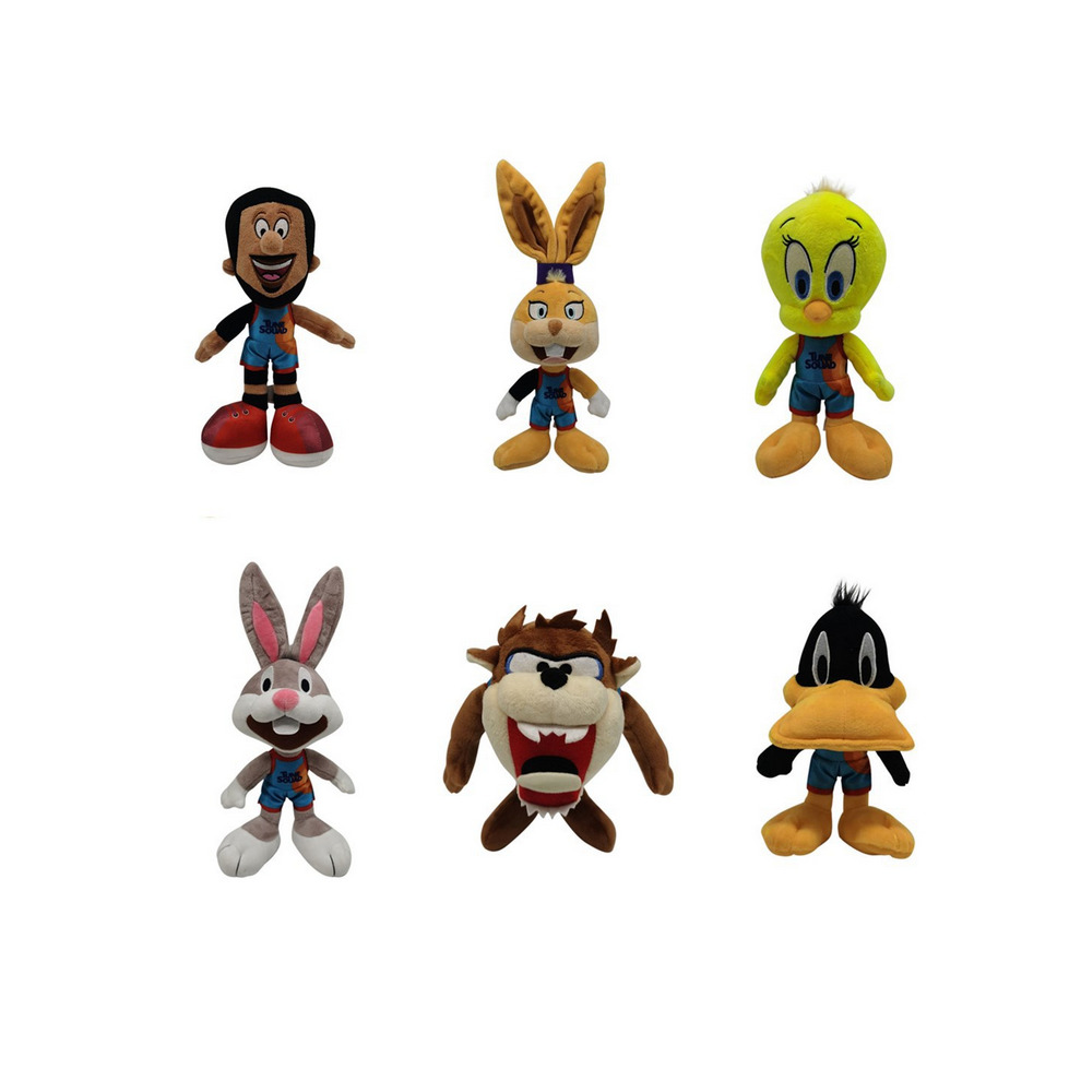 ( 6PCS/SET ) Space Jam 2 A New Legacy Lebron James Plush Toy Stuffed Doll