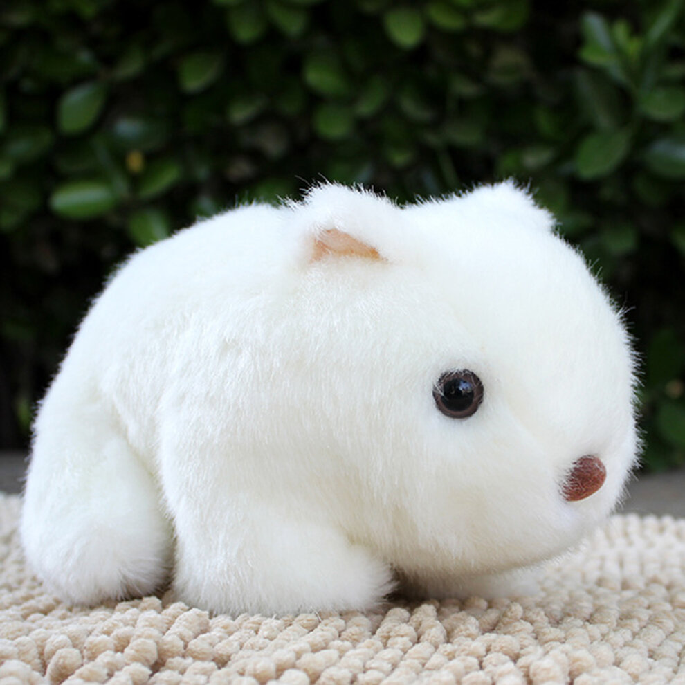 (White) 18cm Simulation Plush Hamster Animal Plush Stuffed Doll Toy Home Sofa Decor