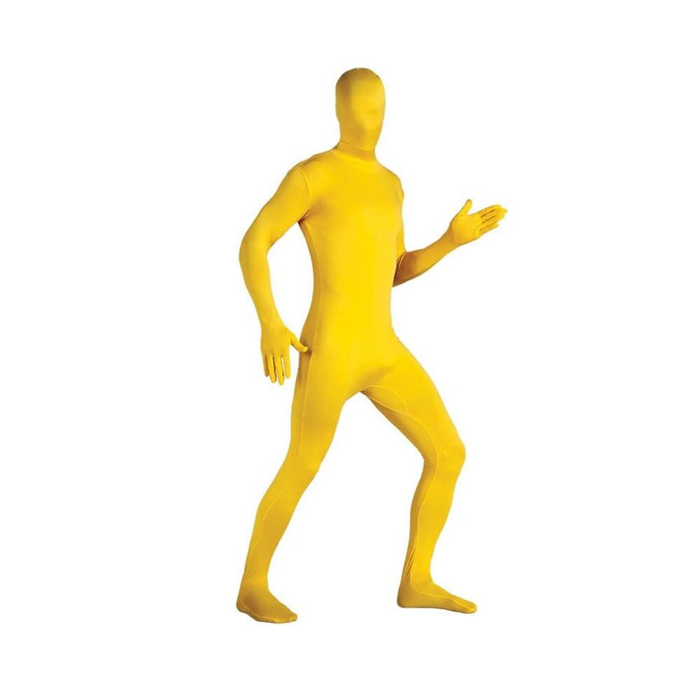 (White, 2XL(Height 170cm-185cm)) Full body catsuit Halloween party Zentai costume unisex