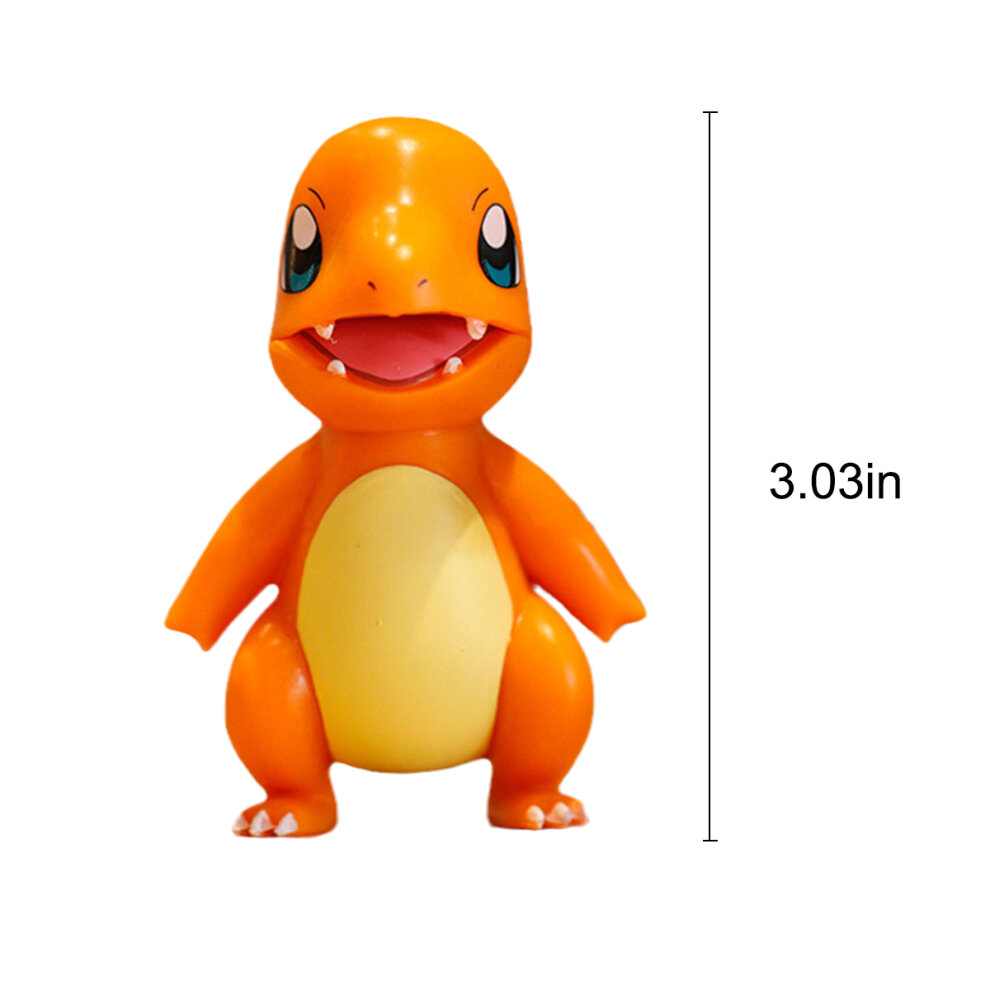 Pokemon Action Figures Mini Monster Pikachu Toy 6 Pcs Collection Toy Set Anime Party Favor Supplies Cake Topper Model Kids Gift