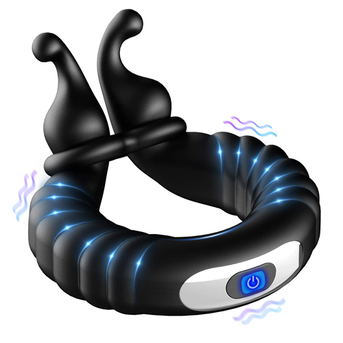 Cock Ring Vibrating Penis Rings Adult Toys Couples Clit Vibrator Mens Sex Toys Massager USB Rechargeable 10 Vibration Modes Testicles Clitoris Stimulation Sexual Pleasure