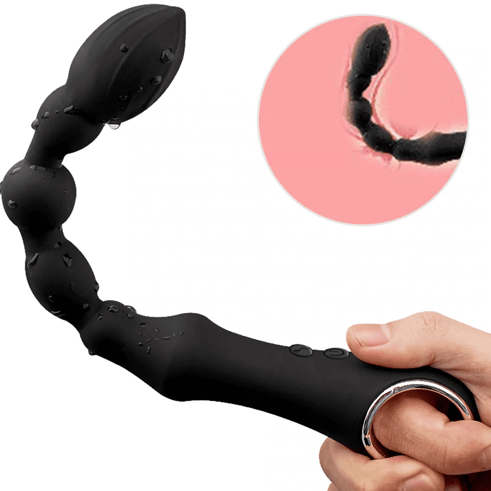 Anal Beads Toy Vibrating Anal Beads Butt Plug Sex Toy Massager Bullet G Spot Vibrator 7 Vibration Modes Heating Adult Products for Men Couples Sex Fun