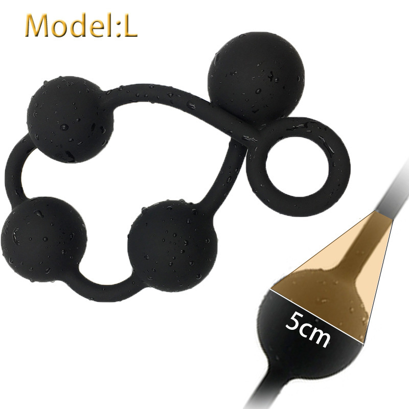 (3pcs Set) Butt Plug Anal Beads Sex Toy Silicone Dildo SM Adult Toys for Gay Lesbian Beginner Pleasure Stimulating Prostate Massaging