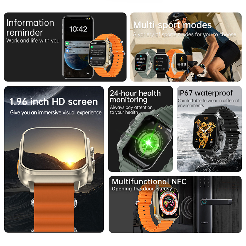 (Black) Smart Watch with Bluetooth Earphone Smartwatch with Earbuds Sport Headphones Sport Fiteness Tracker Waterproof Bluetooth Call Blood Oxygen Monitoring