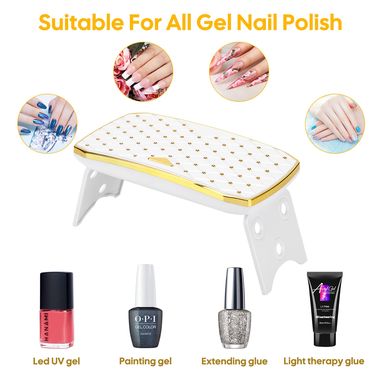 UV Nail Lamp 36W Mini Nail Polish Nail Dryer Portable USB LED  Manicure Light Folding Nail Curing Therapy Machine for Gel Polish Quick Drying Best for Girls Women Fit For Home Nail Salon