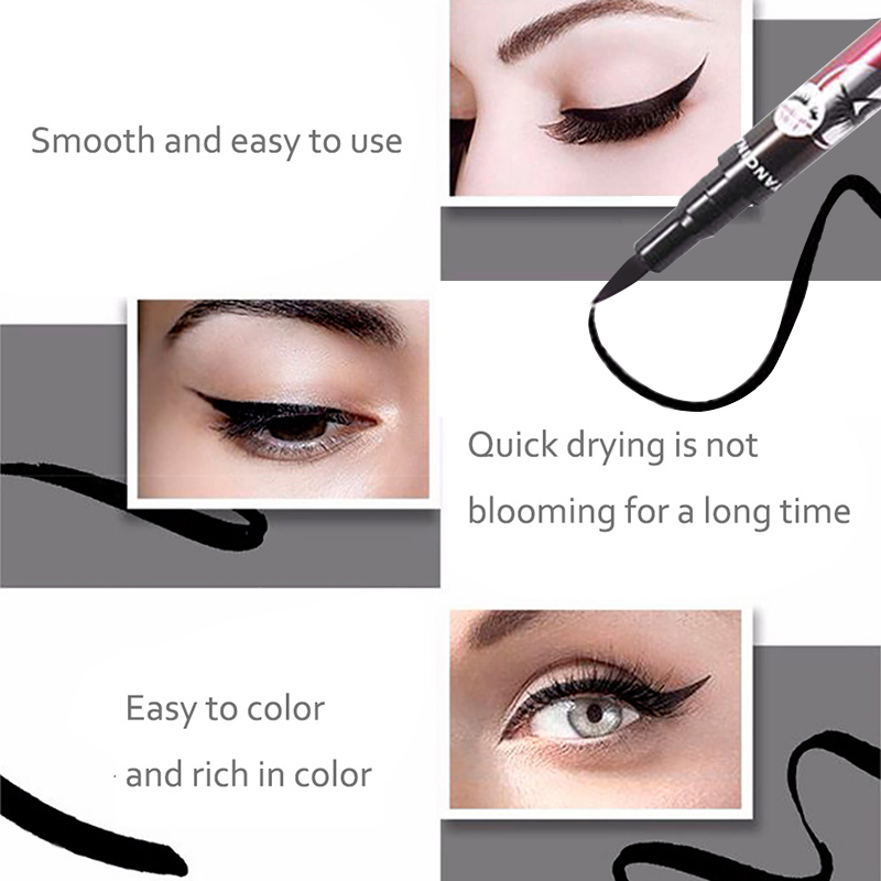 (3PCS Black) Liquid Eyeliner Pencil Eye Liner Pen Portable Quick Dry Waterproof 36 Hours Long-lasting Sweatproof No Blooming Cosmetics Beauty Makeup Tools