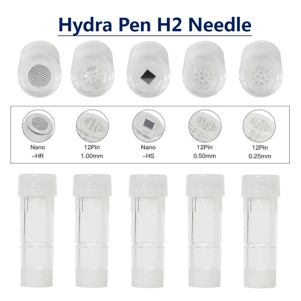 (Nano~HR) Needle Cartridge for Hydra Pen H2 NANO Original Needle Derma Hyaluronic Acid Dr-pen Round Microneedle Sterile 10pcs