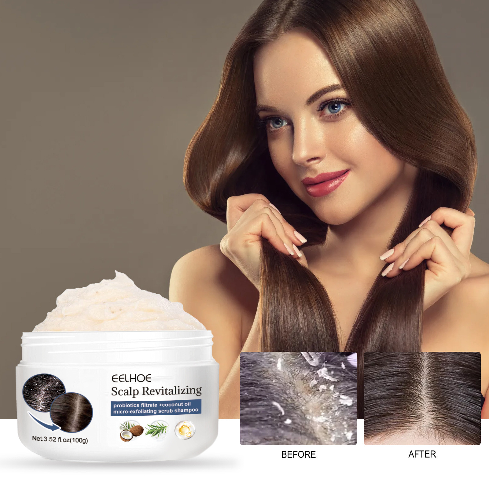 Scalp Exfoliating Scrubs Hair Scratcher Scalp Oil Nutritional Effectively Repairs Damaged Dry Hair Restore Smoothness Promote Scalp Cleanse Treatment