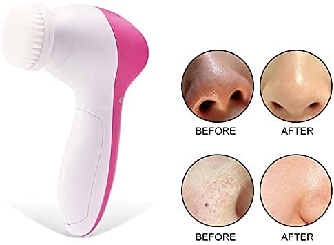 Facial Cleansing Spin Brush Set Electric Face Cleanser Dead Skin Remover for Gentle Cleansing Deep Scrubbing Massaging with 7 Exfoliating Brush Heads