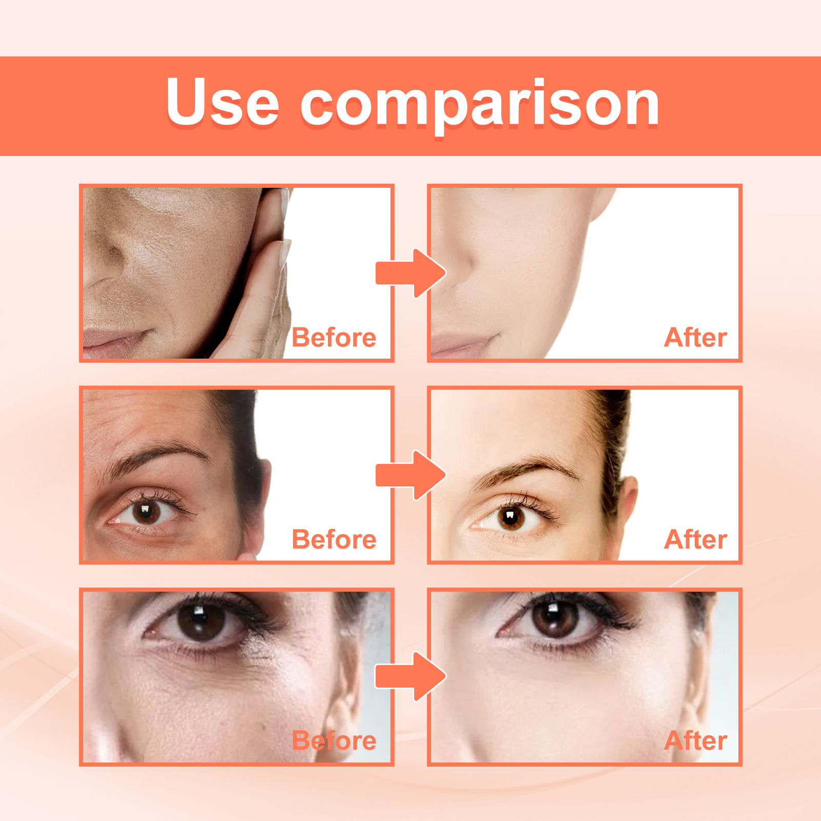 Anti Wrinkle Serum Rose Oil VC Anti-Aging Essence Improve Fine Lines Lifting Shrink Pores Moisturize Whitening Face Skin Care