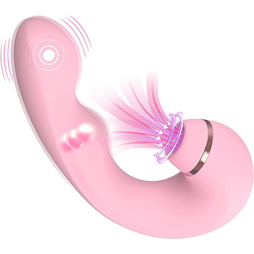 (Pink) Sex Toys Clitoral Sucking Vibrator for Women G Spot Bullet Vaginal Massage Sucker for Couples Thrusting Dildo Female Adult Toys Nipple Stimulator
