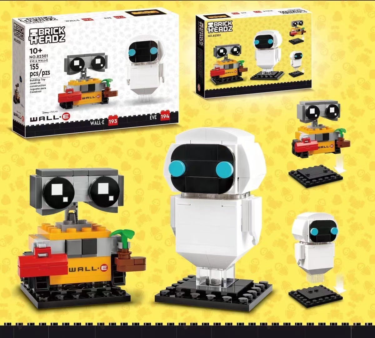 155pcs Eve Walle Building Blocks Set Educational Toy Robot Kids Gift