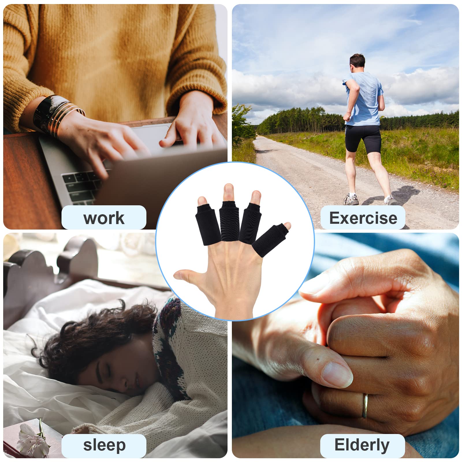 Finger Ice Sleeves Ice Packs for Fingers Thumbs and Toes Hot Cold Therapy for Arthritis Tendinitis Trigger Finger and Swollen Finger 4 PCS Pack