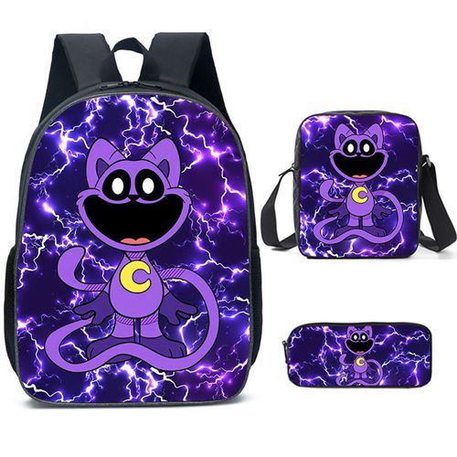 Smiling Critters Canvas Students Schoolbag Laptop Backpack Travel Daypack for Kids