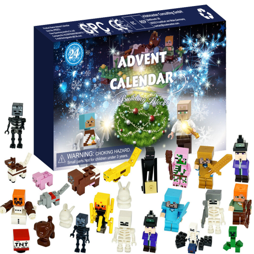 Kids Christmas Minecraft Figures 24 Days Countdown Advent Calendar Toys Surprise Xmas Gi