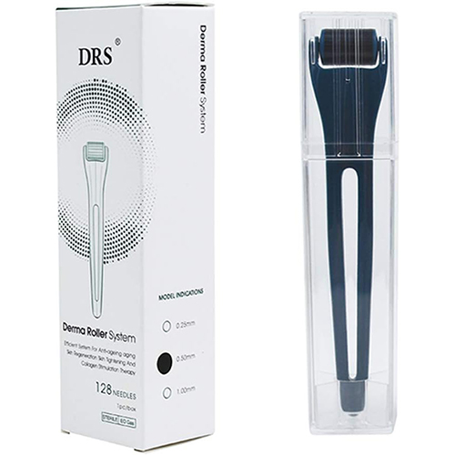 (0.25mm) Derma Roller DRS 128 Titanium Needle Microneedling Therapy Face Beauty Tool Face Roller Skin Rejuvenation Anti Aging Hair Beard Regrowth Home Skin Care