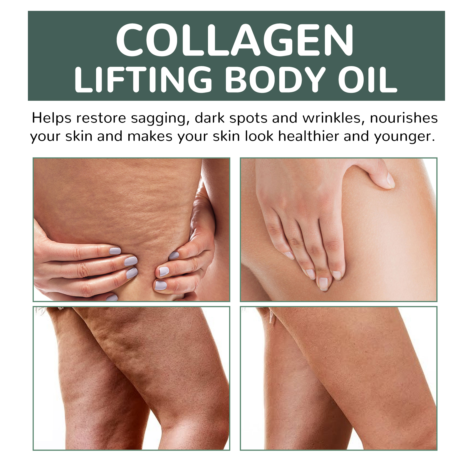 Collagen Body Oil Tighten Skin Elasticity Increased Moisturizing Body Smooth Non-greasy Rosemary After Shower Body Oil ﻿