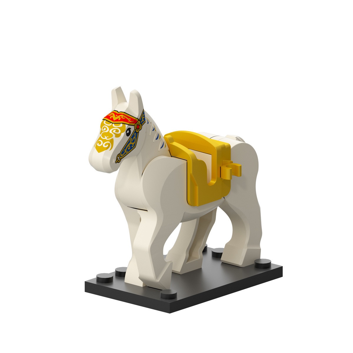 (Horse C) Horse Building Blocks Educational Toys Mini Figures Set Long Lasting Enjoyment Countless Hours Of Entertainment Gift Choice For Kids