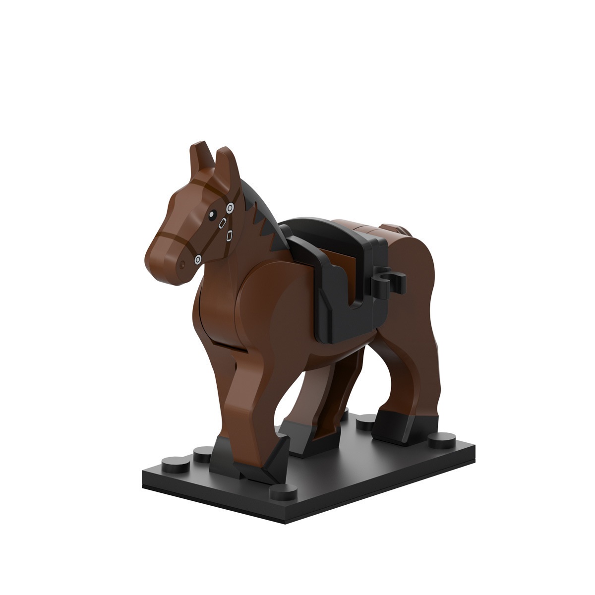 (Horse C) Horse Building Blocks Educational Toys Mini Figures Set Long Lasting Enjoyment Countless Hours Of Entertainment Gift Choice For Kids