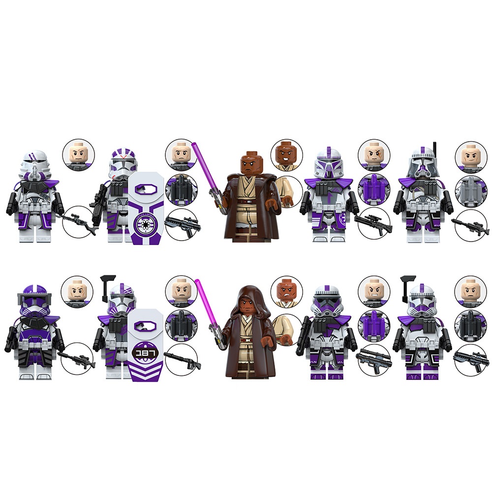(8 Pcs Soldiers) Star Wars Minifigures Clone Wars Building Blocks Fit Lego Toy for Children
