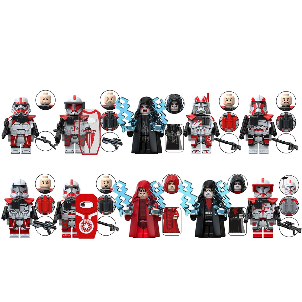 (8 Pcs Soldiers) Star Wars Minifigures Clone Wars Building Blocks Fit Lego Toy for Children