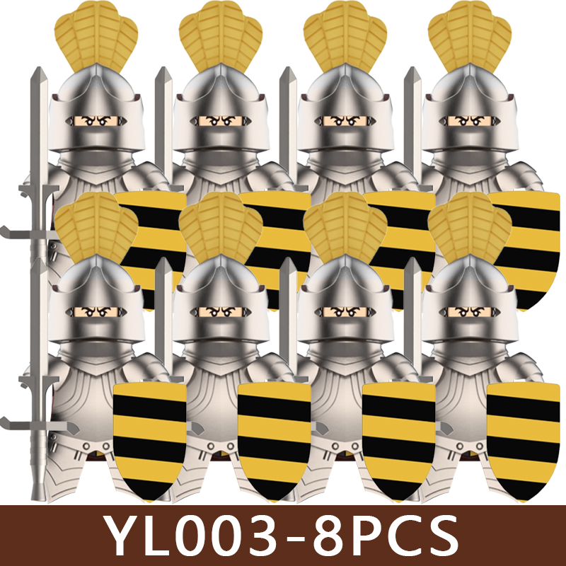 (Style E) Kids Toys Medieval Soldier Mini Figures Building Blocks Castle Military Viking Warrior Knight Bricks Christmas Gifts