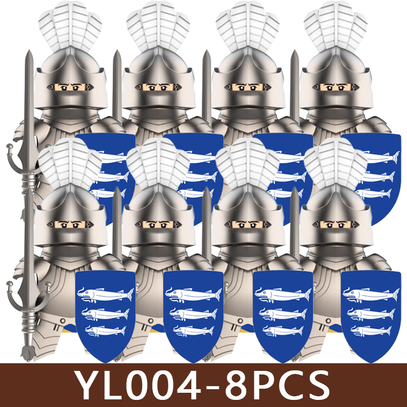 (Style E) Kids Toys Medieval Soldier Mini Figures Building Blocks Castle Military Viking Warrior Knight Bricks Christmas Gifts