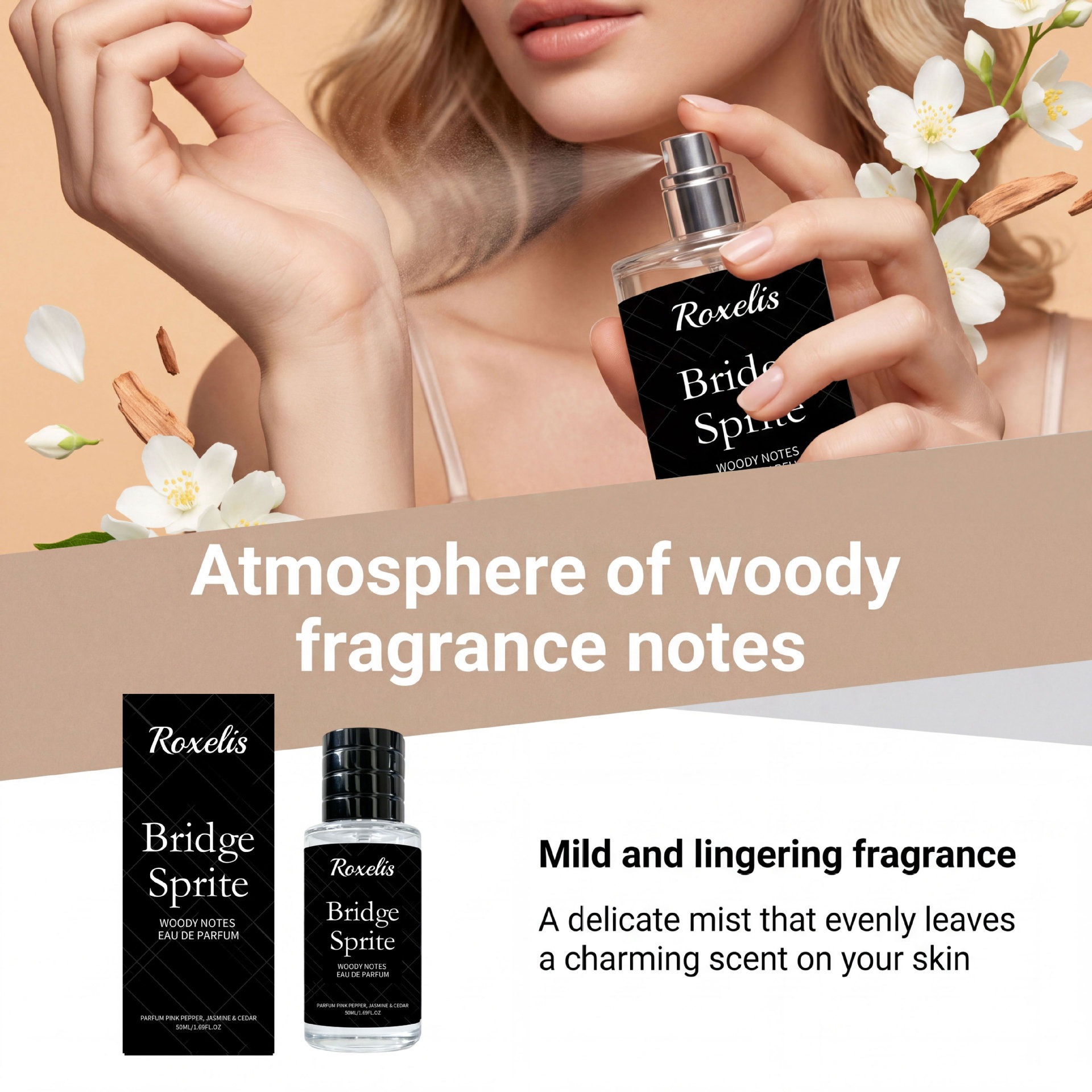 Woody Scent Eau De Toilette For Natural Elegance Daily Wear And Long Lasting Fragrance