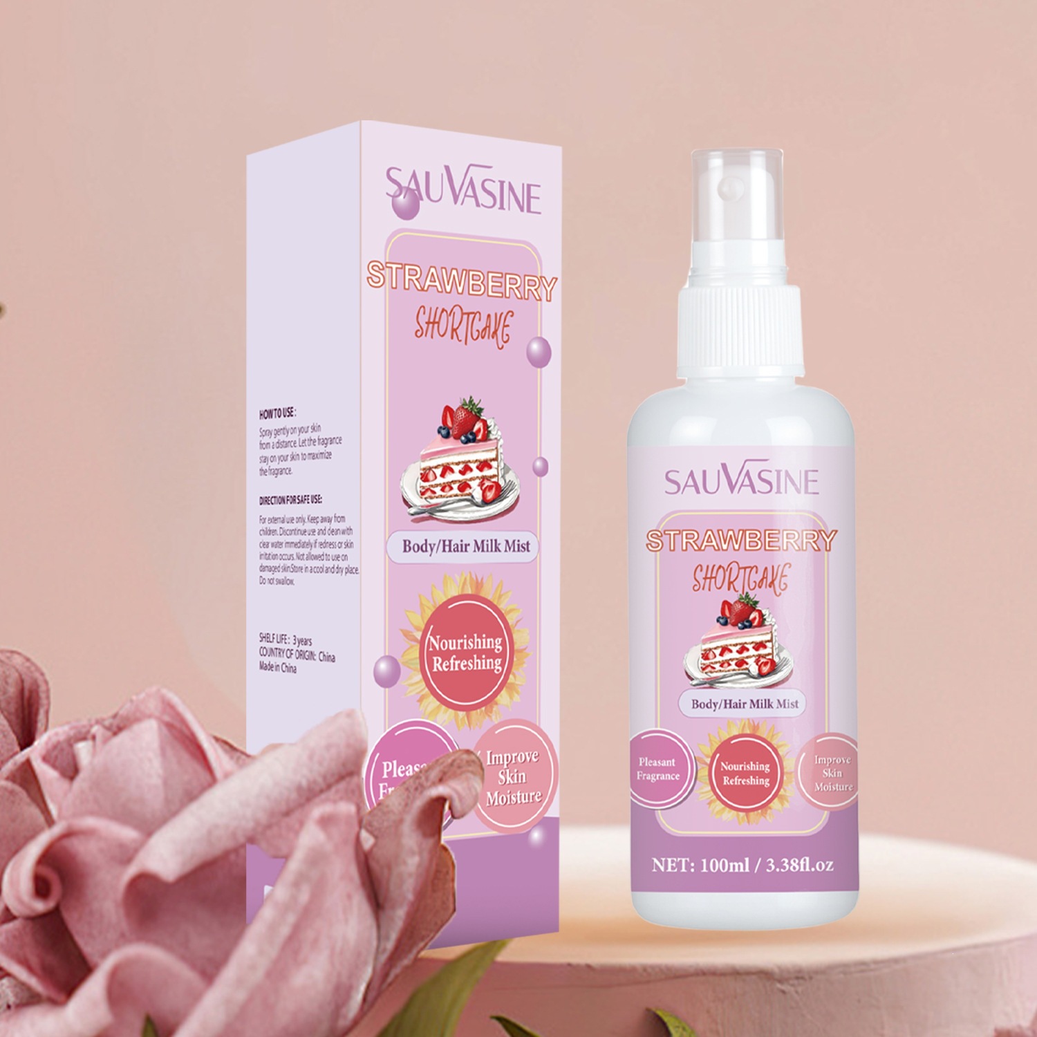 Sweet Milk Body Spray Moisturising Refreshing Daily Hydration for Soft Skin Home Use Natural 100ml