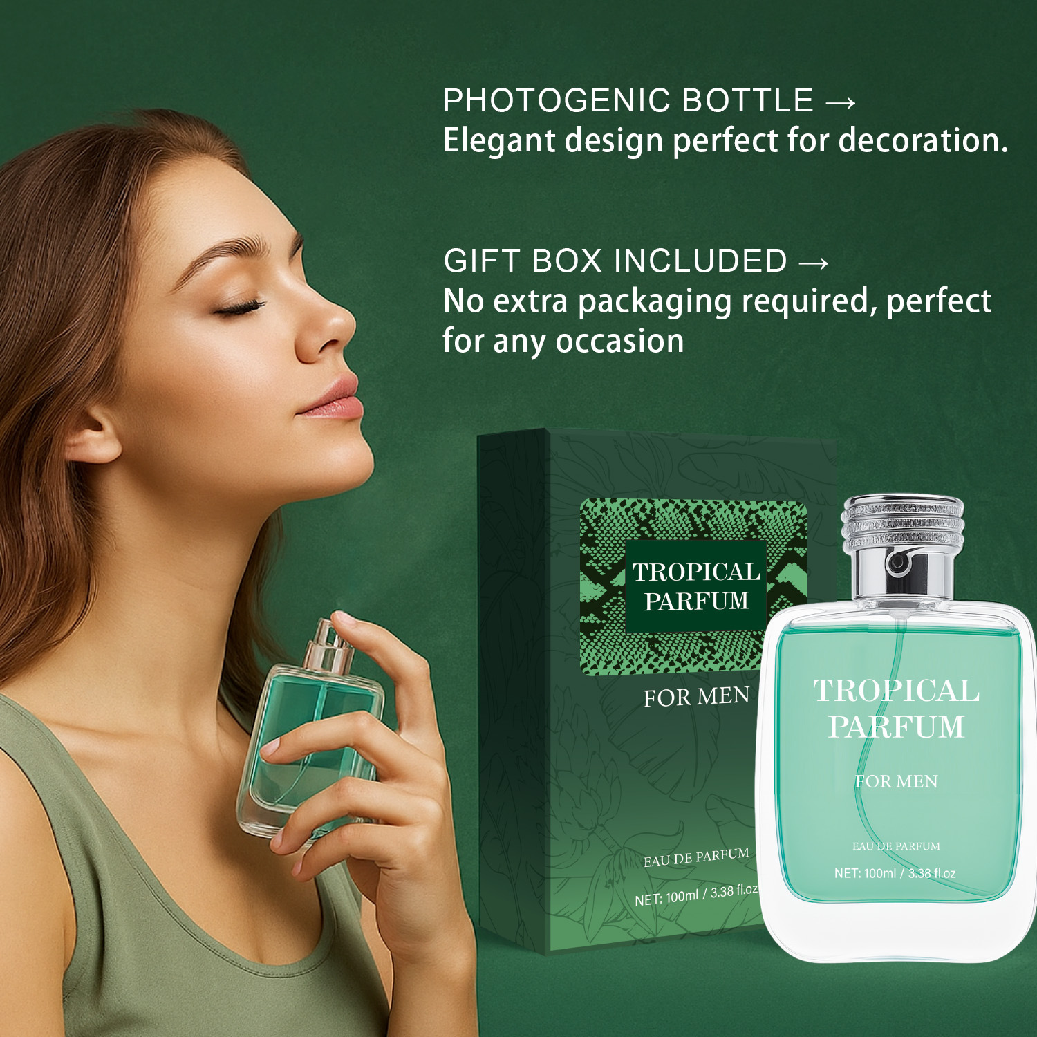 Tropical Perfume Spray Long Lasting Fruity Floral Scent For Everyday Wear Beach Summer Vacation 100ml