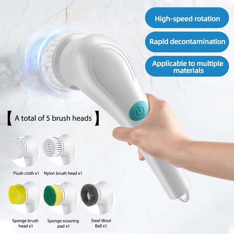 Usb Rechargeable Kitchen Dish Washing Brush Sink Cleaner Bathroom Bathtub Clean Brush Spin Scrubber Electric Cleaning Brush