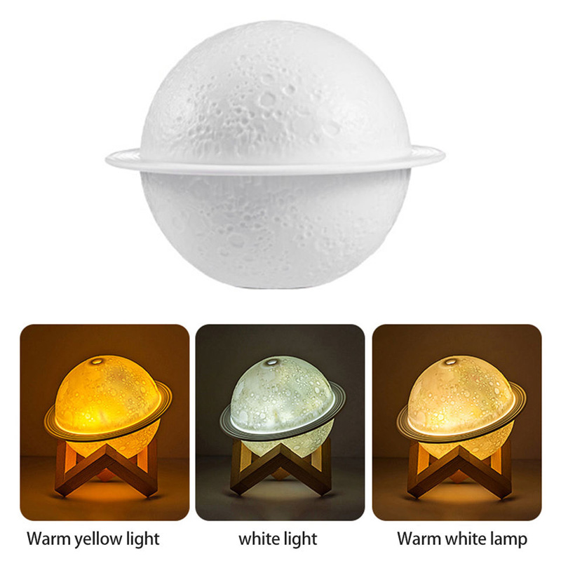 Moon Lamp Humidifier Decor For Car Air Purifier Sprayer 200ml Silent Cool Mist Diffuser Indoor Planet Essential Oil Humidifier