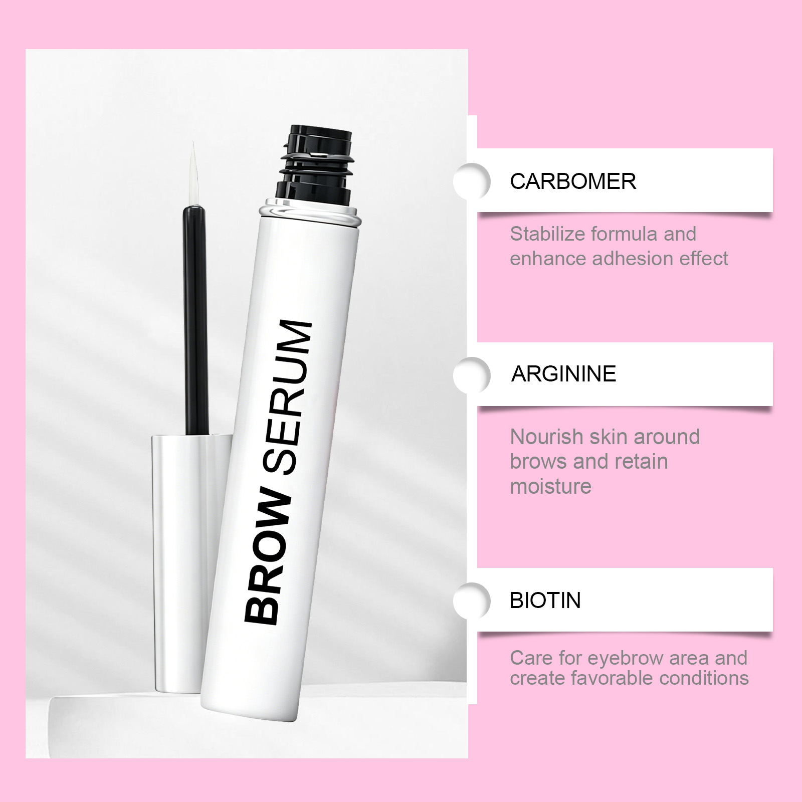Eyebrow Serum Light Smooth Long Lasting Moisturizing Easy Mild Non Sticky Fast Penetration Fits Most Skin Types