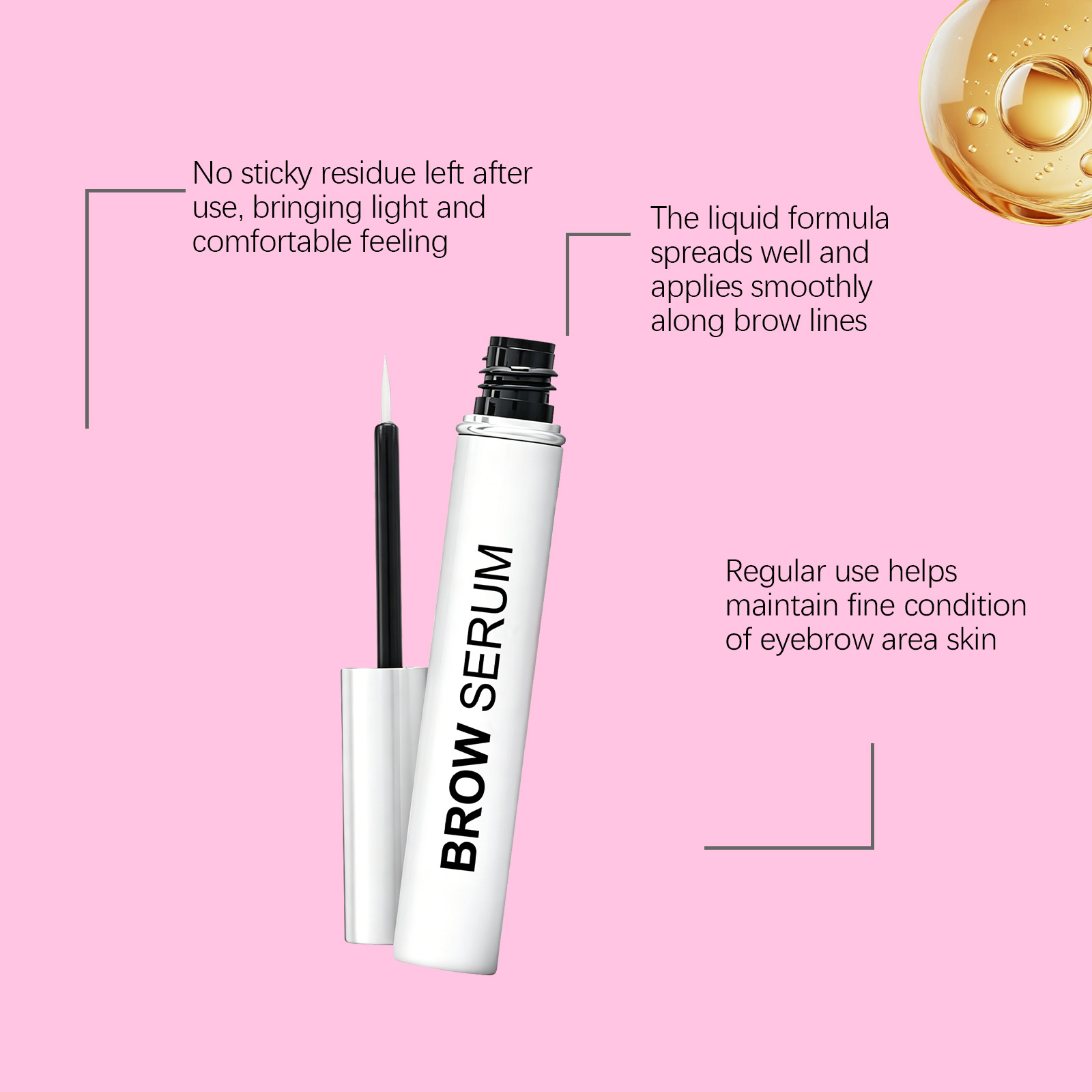 Eyebrow Serum Light Smooth Long Lasting Moisturizing Easy Mild Non Sticky Fast Penetration Fits Most Skin Types