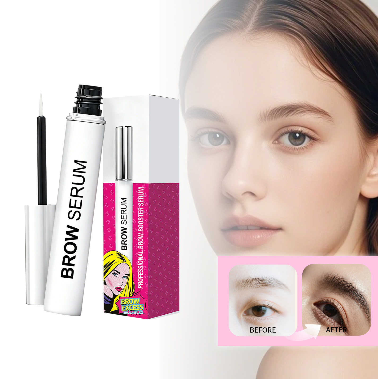 Eyebrow Serum Light Smooth Long Lasting Moisturizing Easy Mild Non Sticky Fast Penetration Fits Most Skin Types