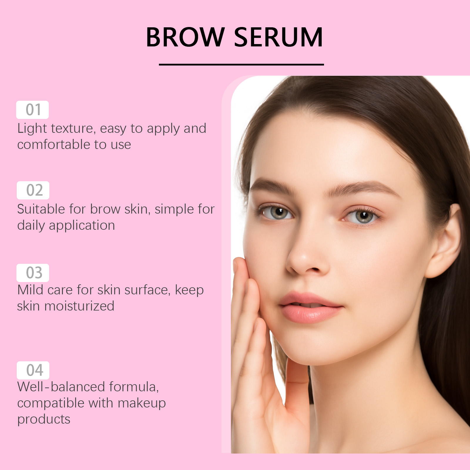 Eyebrow Serum Light Smooth Long Lasting Moisturizing Easy Mild Non Sticky Fast Penetration Fits Most Skin Types