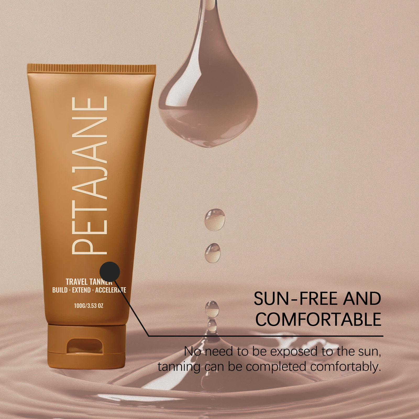 Moisturizing Tanning Lotion Build Bronze Body Skin Summer Outdoor Natural Gloss Nourishing Darkening Cream