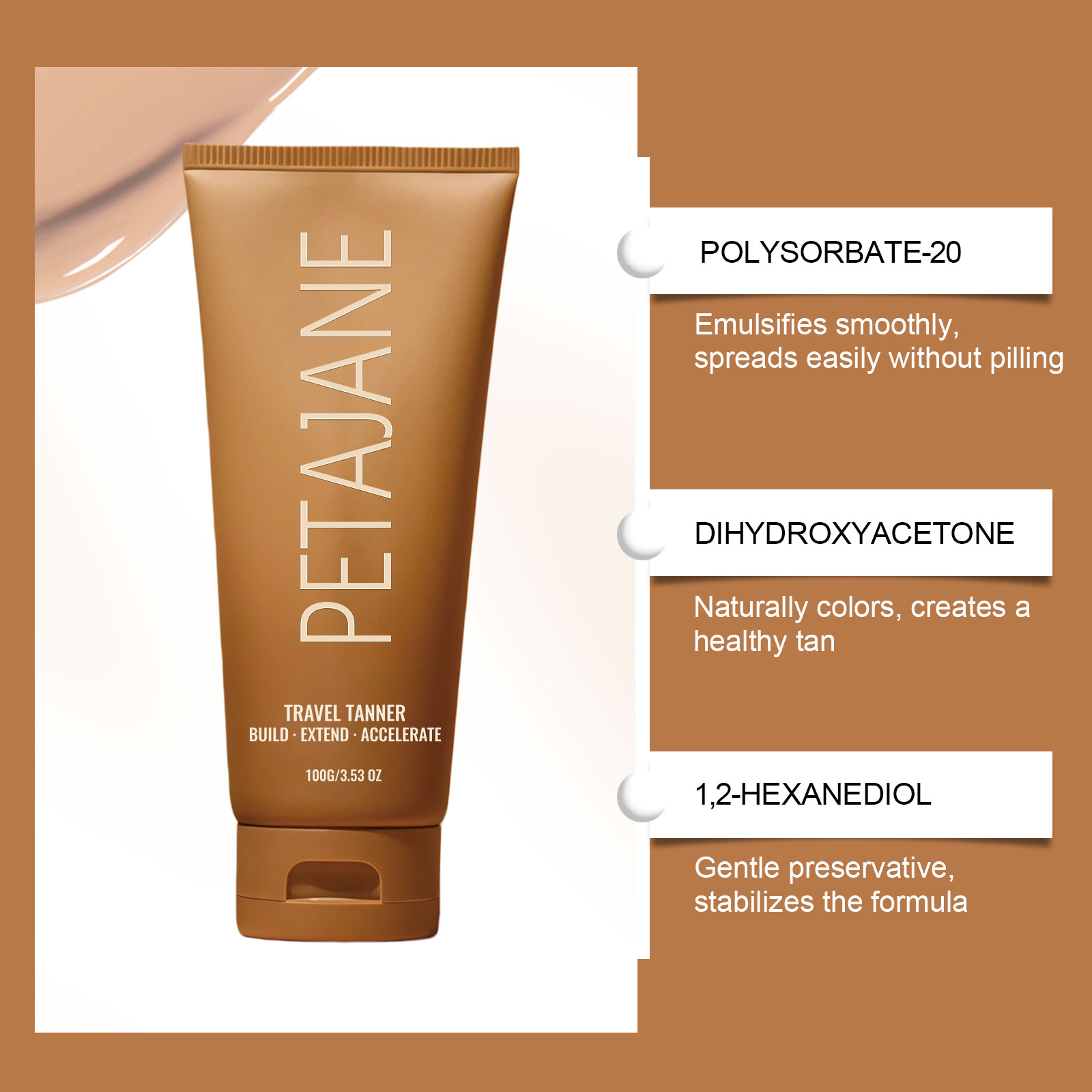 Moisturizing Tanning Lotion Build Bronze Body Skin Summer Outdoor Natural Gloss Nourishing Darkening Cream