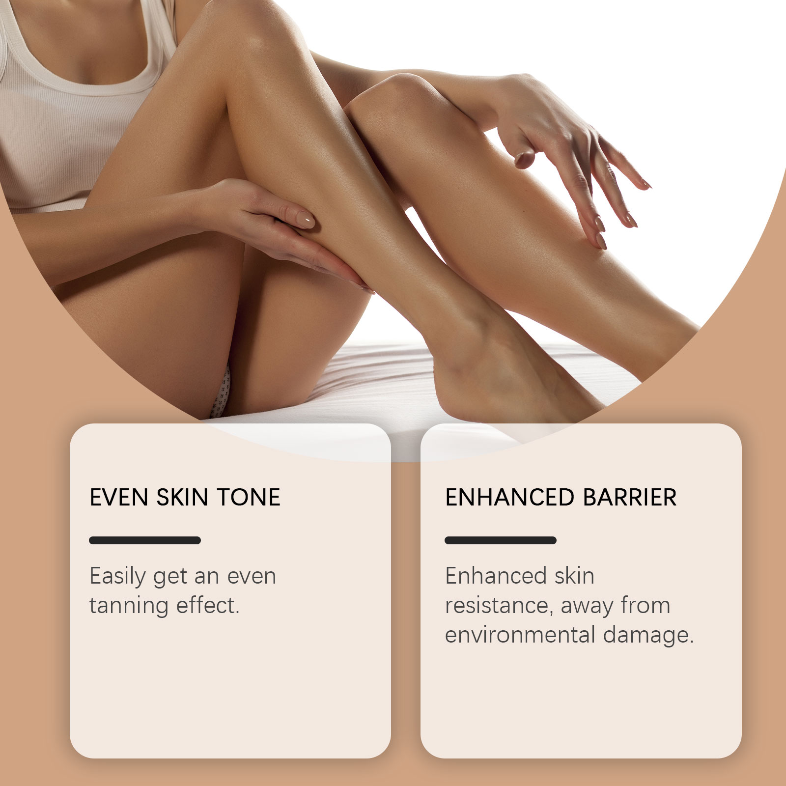 Moisturizing Tanning Lotion Build Bronze Body Skin Summer Outdoor Natural Gloss Nourishing Darkening Cream