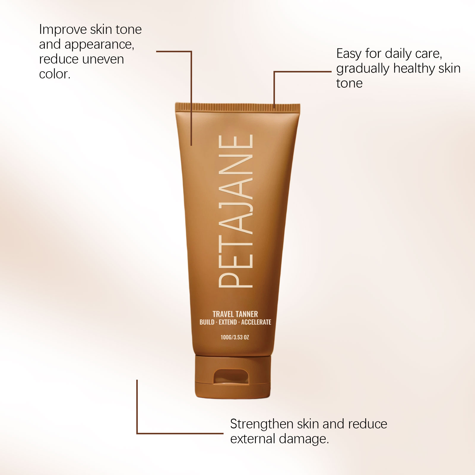 Moisturizing Tanning Lotion Build Bronze Body Skin Summer Outdoor Natural Gloss Nourishing Darkening Cream