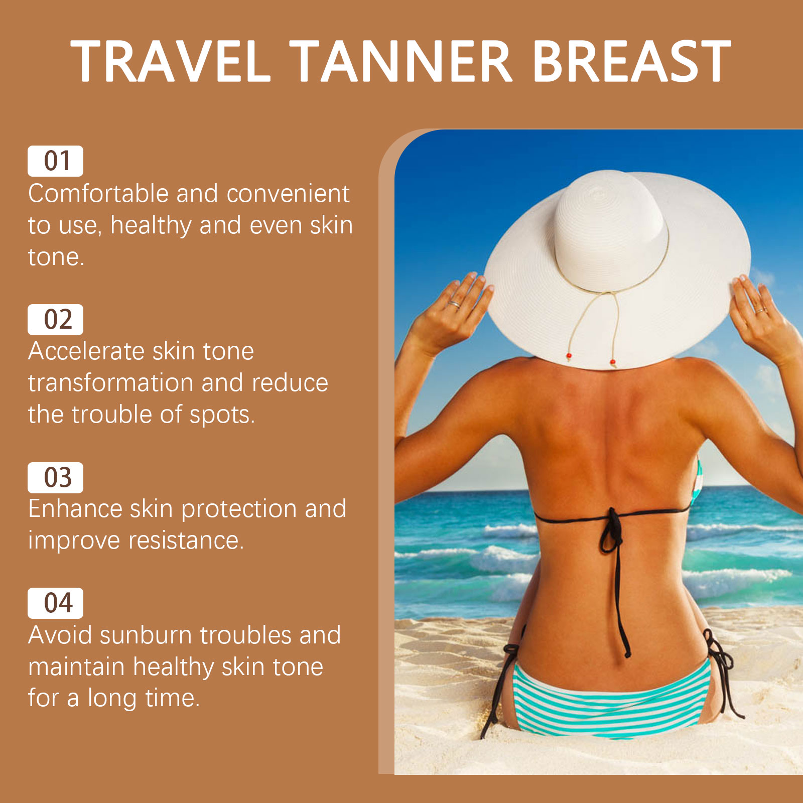 Moisturizing Tanning Lotion Build Bronze Body Skin Summer Outdoor Natural Gloss Nourishing Darkening Cream