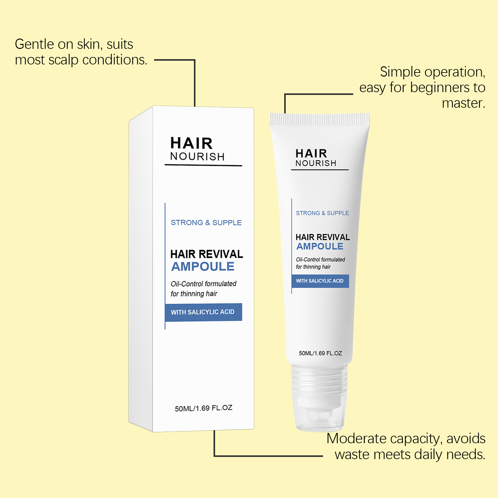 Hair Roller Essence Liquid Mild Nourish Protect Scalp Create Fluffy Hair Texture Daily Gentle Care For Scalp And Hair